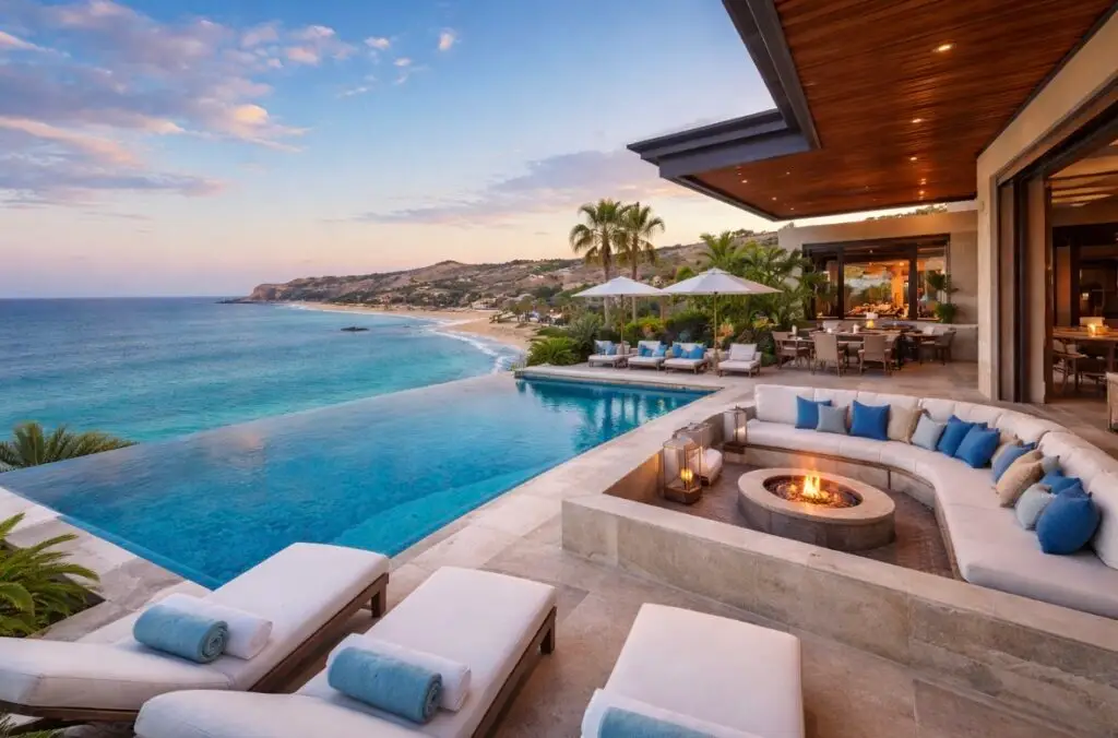 Luxury Cabo San Lucas villa with infinity pool and ocean view overlooking the sea of Cortez