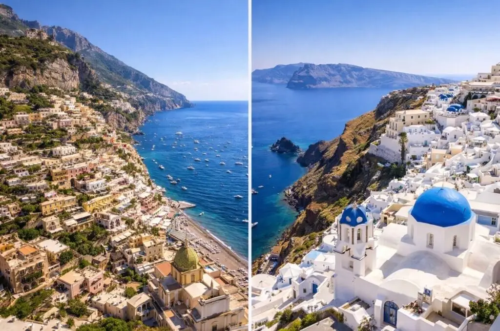 Luxury villas in Amafil and Santorini